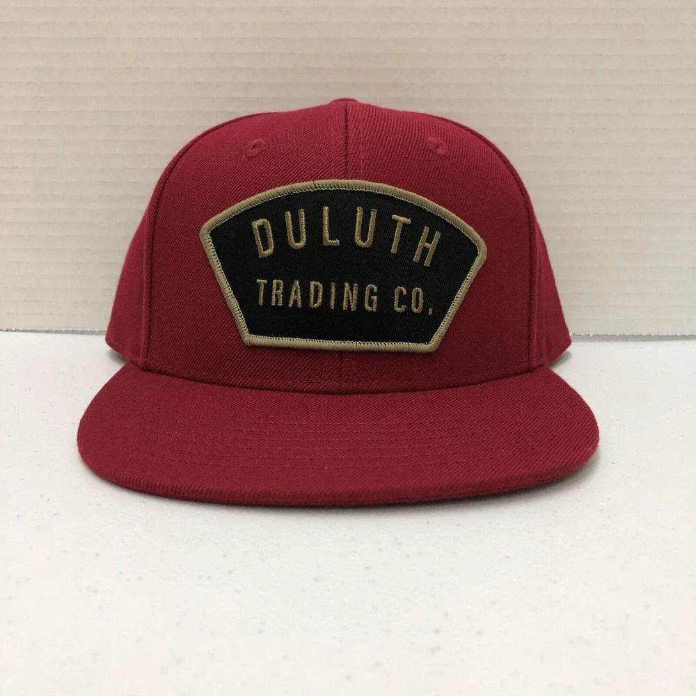 Duluth Trading Co Hat Cap Snap Back Mens One Size Red Patch Logo High Crown Fit